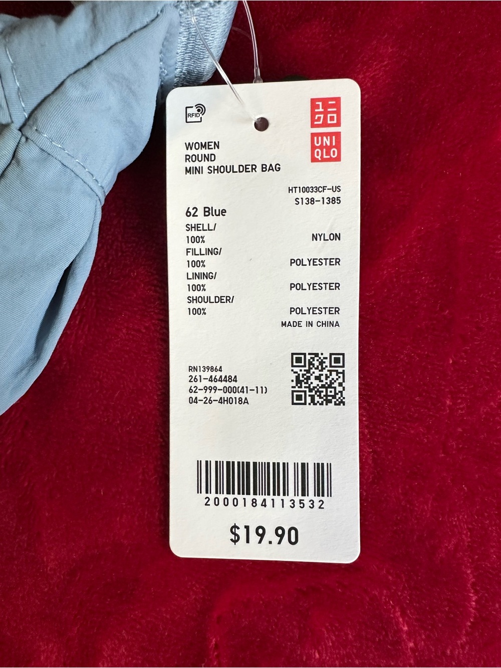 Uniqlo Women Round Mini Shoulder Bag in Blue - Picture 6 of 6